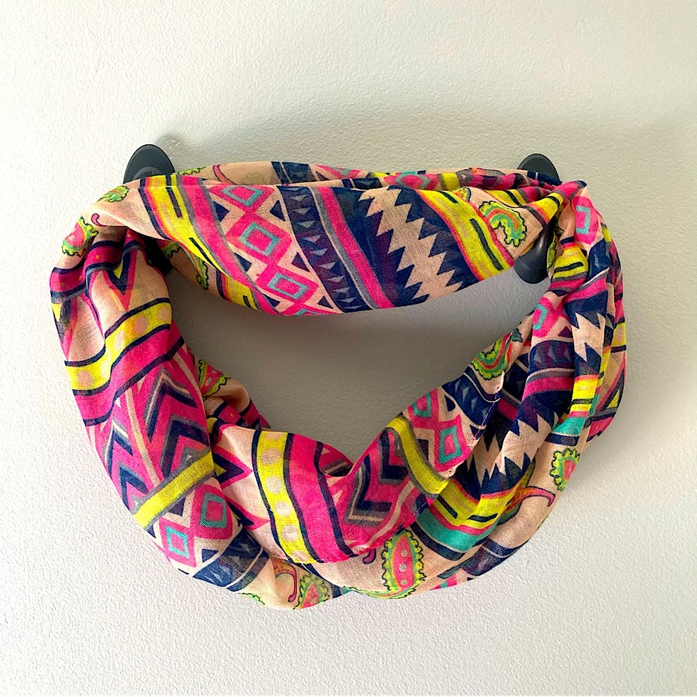 Bright Colors Infinity Scarf Set - Picture 2 of 7